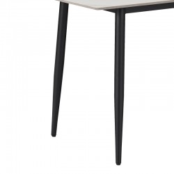 Gustas-Giselle pakoworld dining set 5pcs white marble sintered stone-boucle black 120x60x75cm