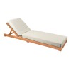 Sunbed with cushion Specta-Vertian pakoworld solid beech wood 60x190x50cm