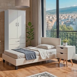 Φοιτητικό πακέτο επίπλων κρεβατοκάμαρας Escape pakoworld σετ 3τεμ