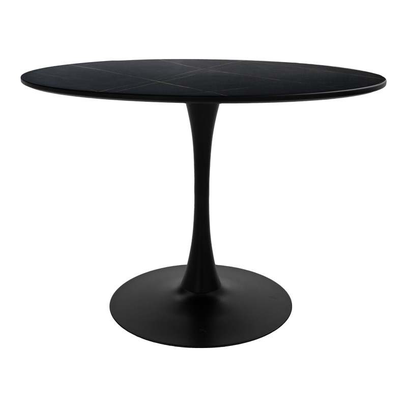 Dining table Balou-Parker pakoworld set of 5 pcs black-brown D120x73cm