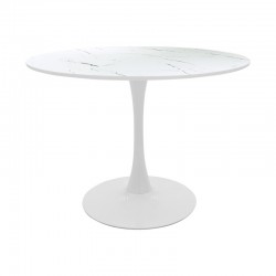 Dining table Balou-Parker pakoworld set of 5 pcs white D120x73cm