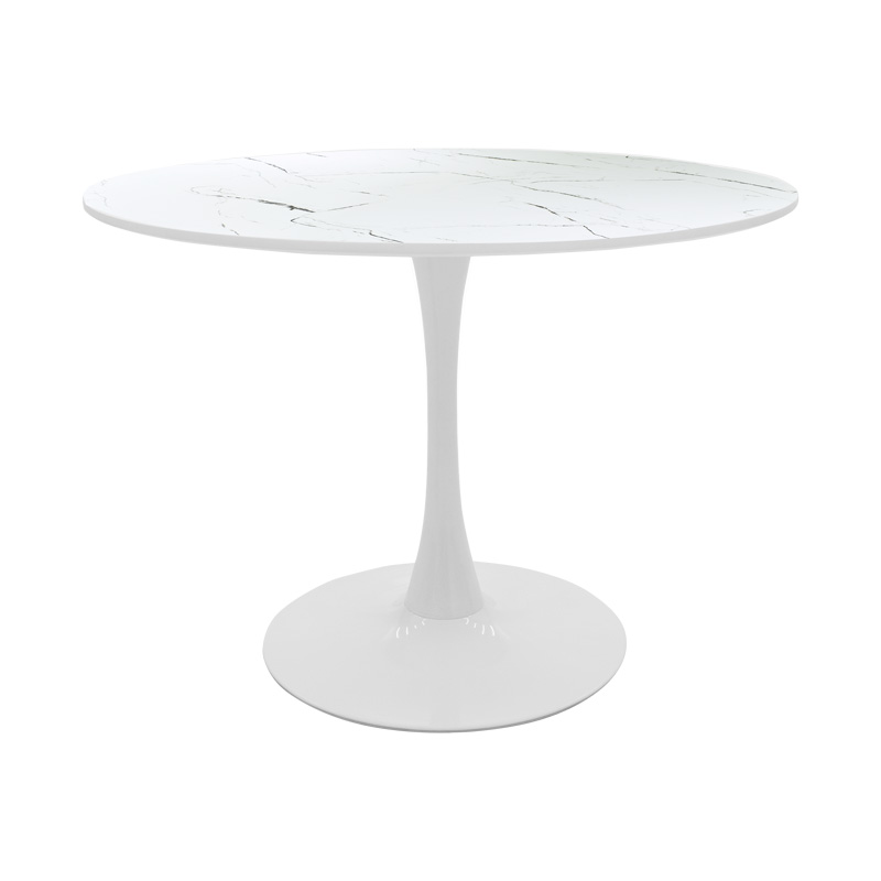 Dining table Balou-Parker pakoworld set of 5 pcs white D120x73cm