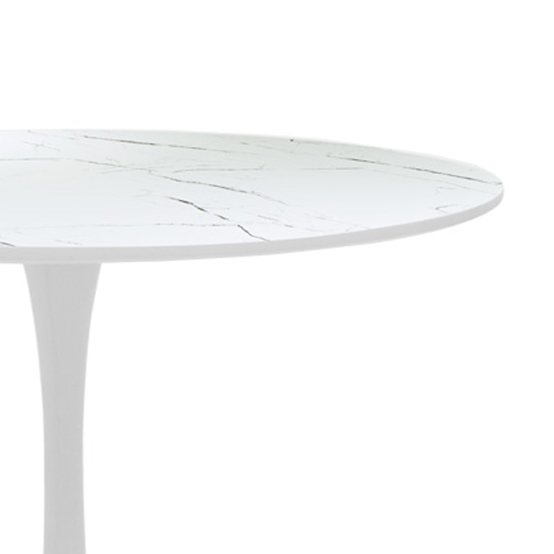Dining table Balou-Parker pakoworld set of 5 pcs white D120x73cm