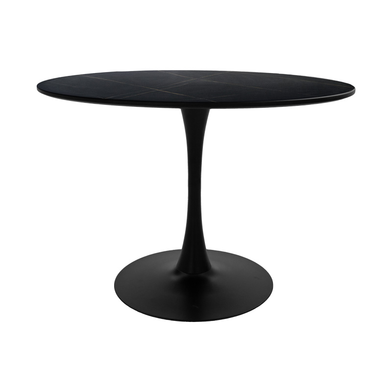 Dining table Balou-Grato pakoworld set of 5 pcs black D100x73cm