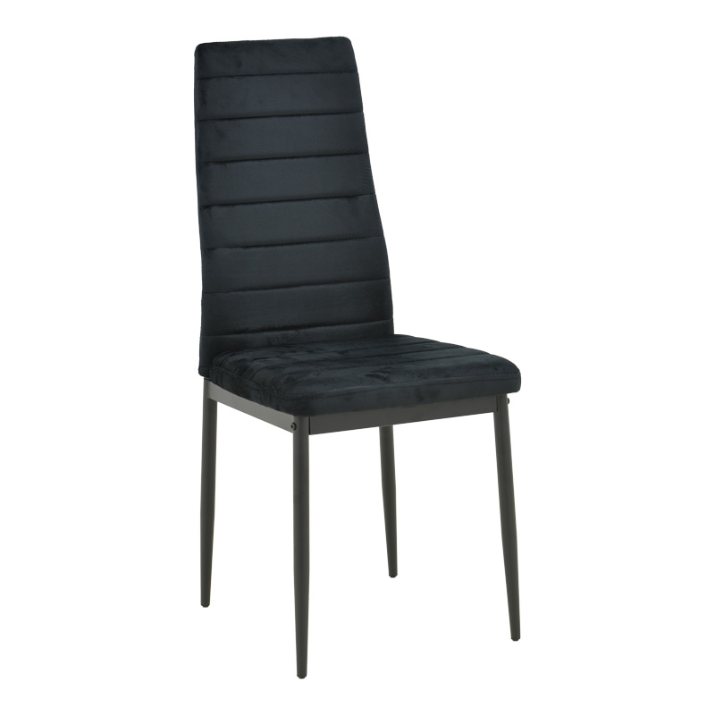 Dining table Balou-Parker pakoworld set of 5 pcs black D100x73cm