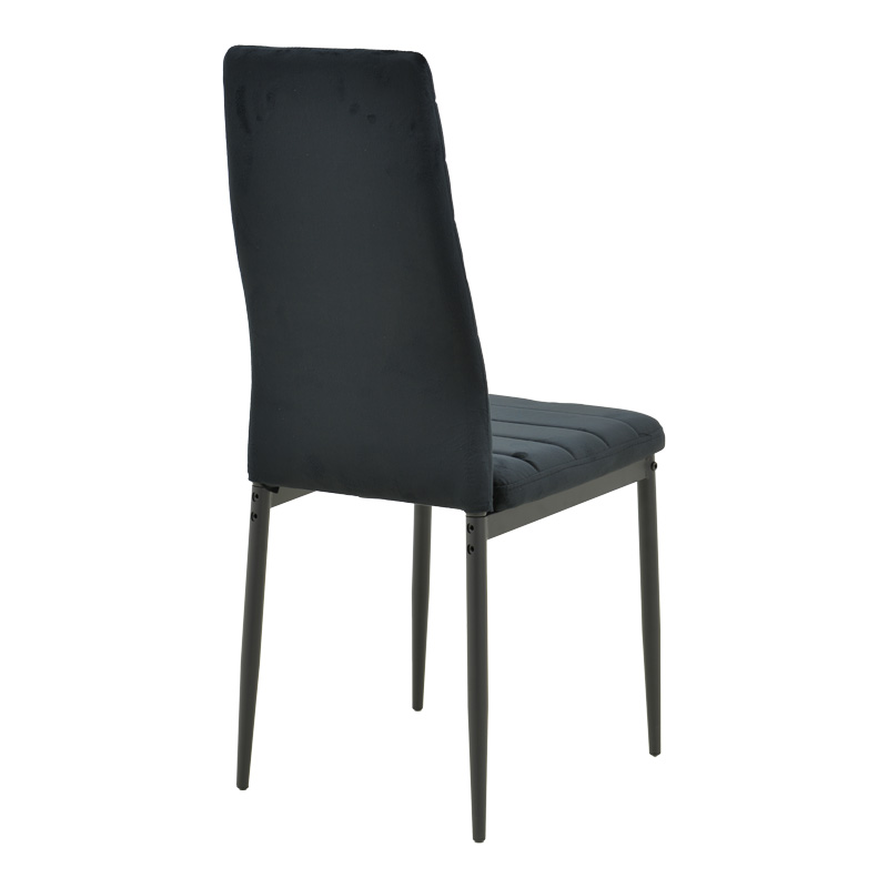 Dining table Balou-Parker pakoworld set of 5 pcs black D120x73cm