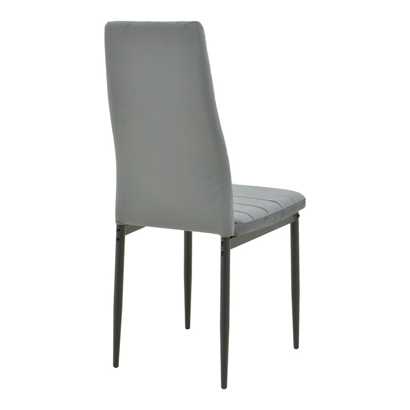 Dining table Balou-Parker pakoworld set of 5 pcs black-grey D120x73cm