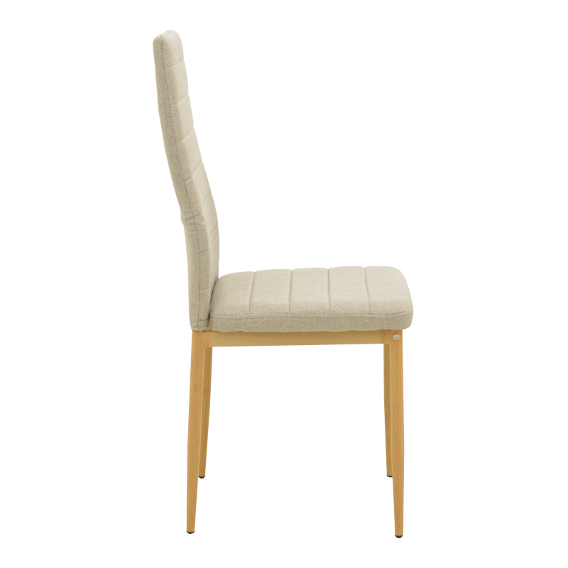 Dining table Balou-Parker pakoworld set of 5 pcs white-beige D100x73cm