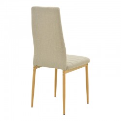 Dining table Balou-Parker pakoworld set of 5 pcs white-beige D120x73cm