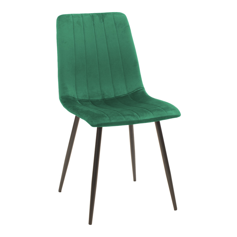 Dining table Balou-Noor pakoworld set of 5 MDF black-green D120x73cm