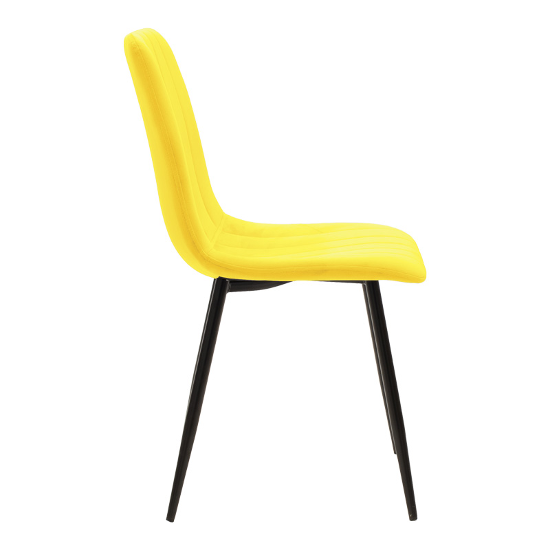 Dining table Balou-Noor pakoworld set of 5 MDF black-yellow D100x73cm
