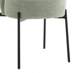 Dining table Balou-Houlian pakoworld set of 3 pcs MDF black-mint fabric D80x73cm