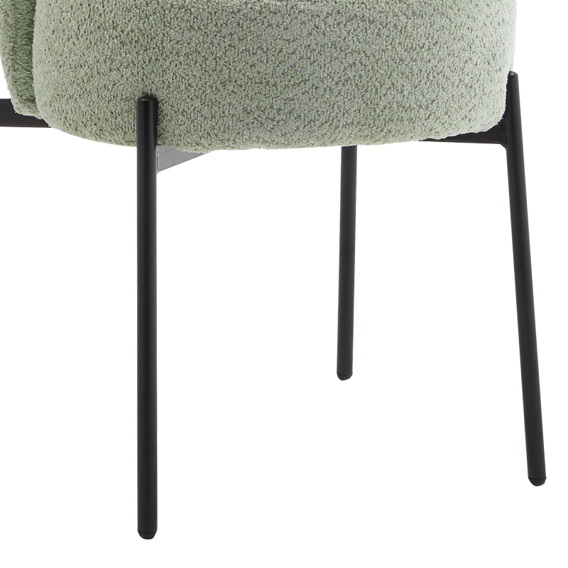 Dining table Balou-Houlian pakoworld set of 3 pcs MDF black-mint fabric D80x73cm