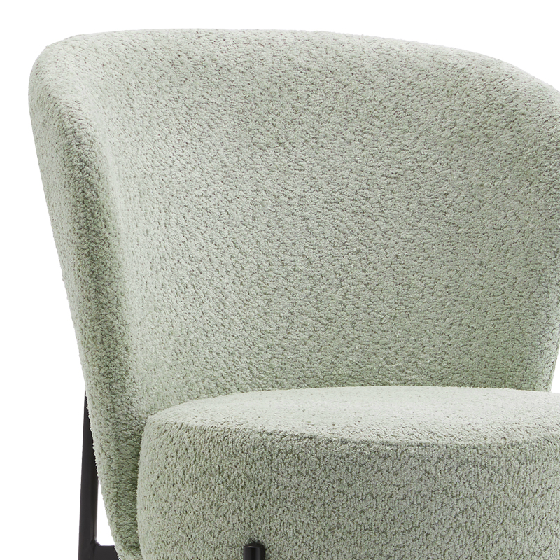 Dining table Balou-Houlian pakoworld set of 3 pcs MDF black-mint fabric D80x73cm
