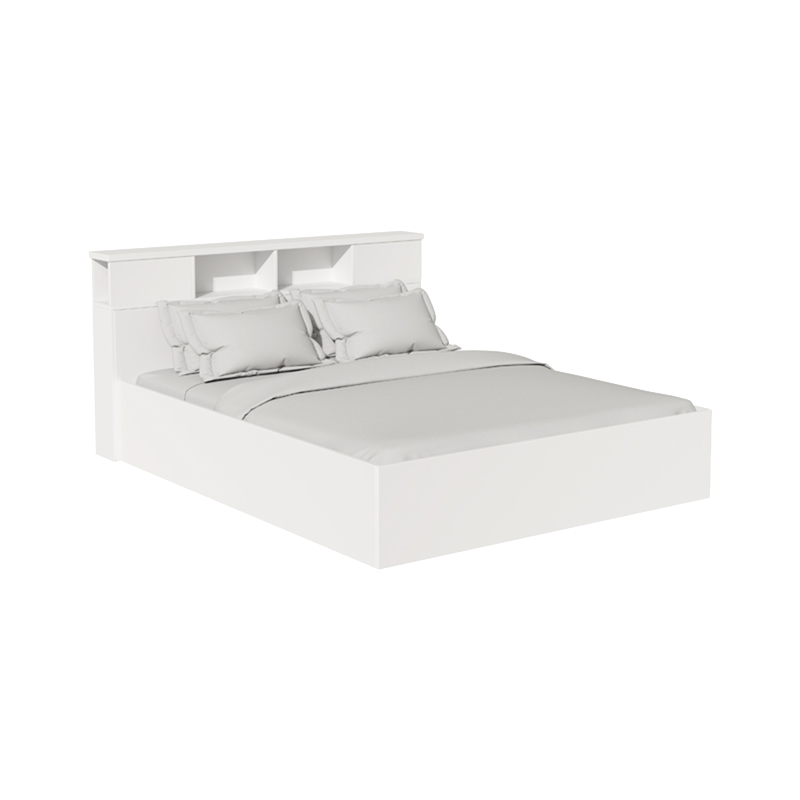 Olympus White Bedroom Set with Bed 140x200cm Set of 4pcs