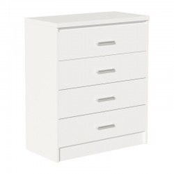 Olympus White Bedroom Set with Bed 140x200cm Set of 4pcs