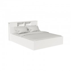 Olympus White Bedroom Set with Bed 140x200cm Set of 2pcs