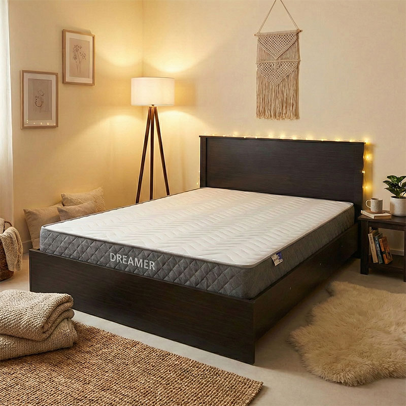 Bed with mattress Athos-Dreamer pakoworld wenge 160x200cm