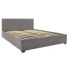 Bed with mattress and storage space Norse-Dreamer pakoworld pu grey 160x200cm