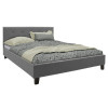 Bed with mattress Mago-Dreamer pakoworld anthracite fabric 160x200cm