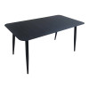Τραπεζαρία Heven Vista pakoworld σετ 5τεμ μαύρο αλουμίνιο 150x80x72εκ