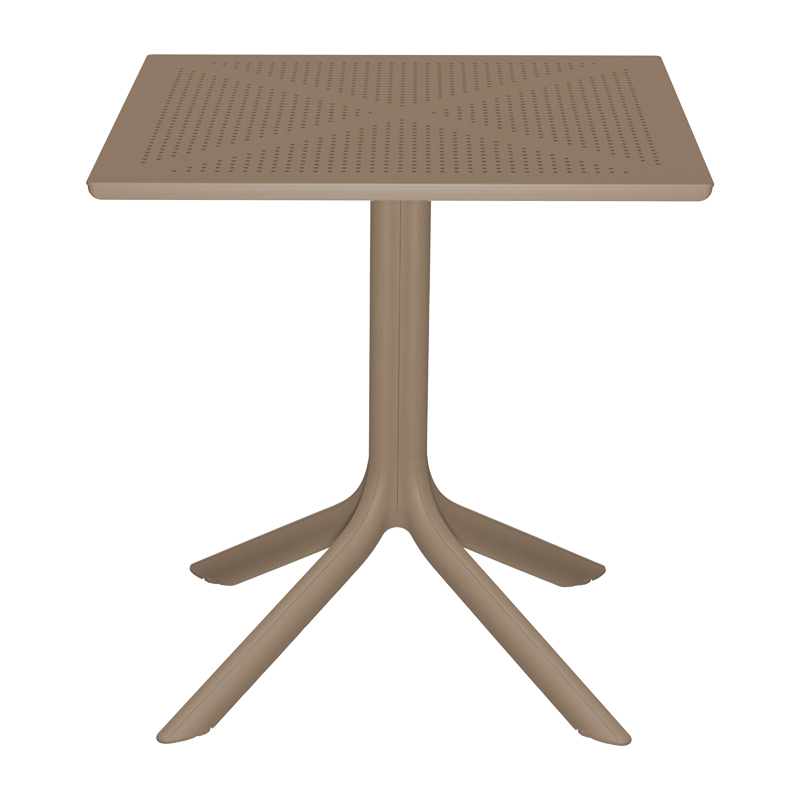 Τραπεζαρία Groovy Zoi pakoworld σετ 3τεμ cappuccino PP 60x60x76εκ