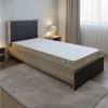 Bed with mattress Athos-Nemesis pakoworld sonoma-anthracite 90x190cm