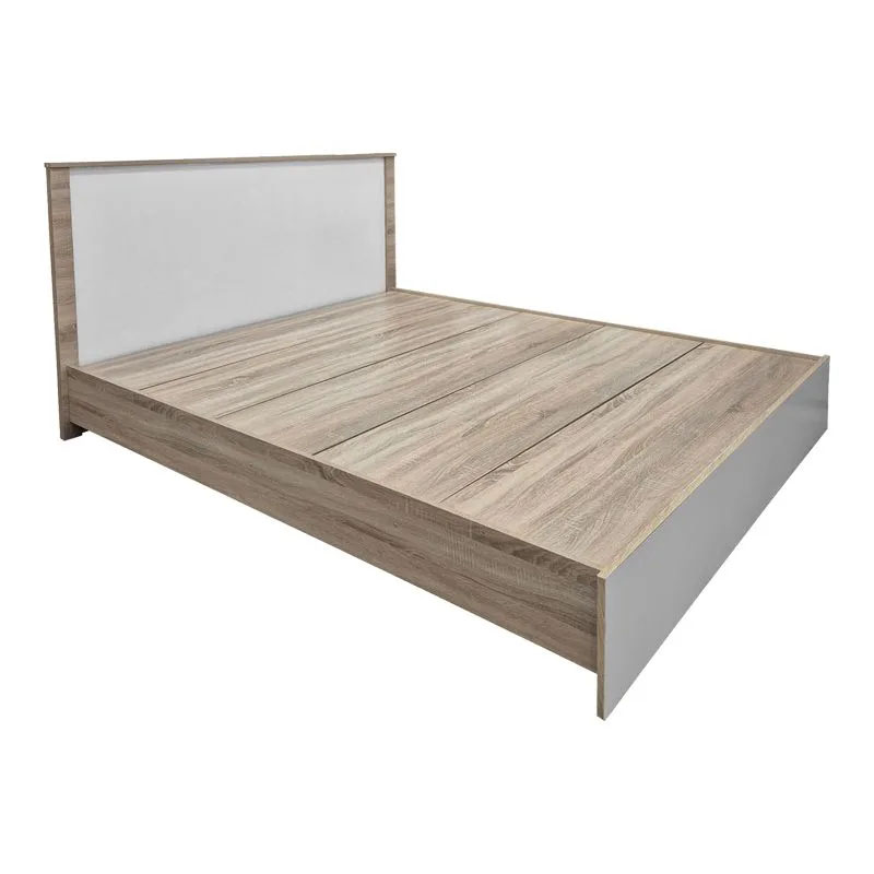 Κρεβάτι με στρώμα Athos-Resty pakoworld sonoma-λευκό 160x200εκ