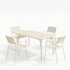 Moraja Federal pakoworld set of 5 pieces cream metal 140x80x72cm