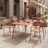 Moraja Deraby pakoworld set of 5 pieces terracotta metal 140x80x72cm