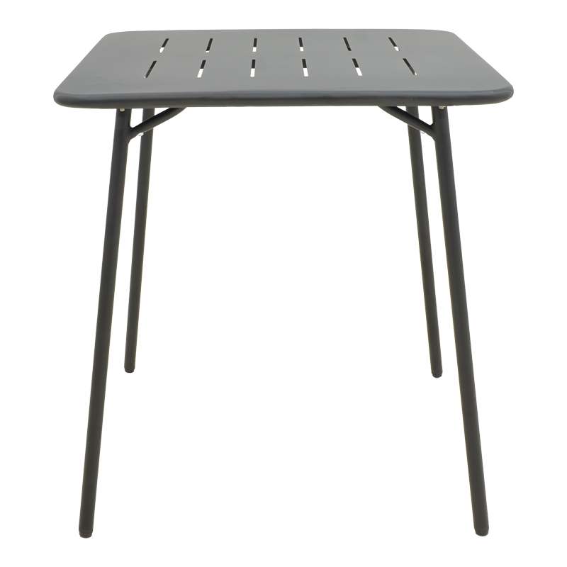 Τραπεζαρία Moraja Deraby I pakoworld σετ 3τεμ μαύρο μέταλλο 70x70x73εκ