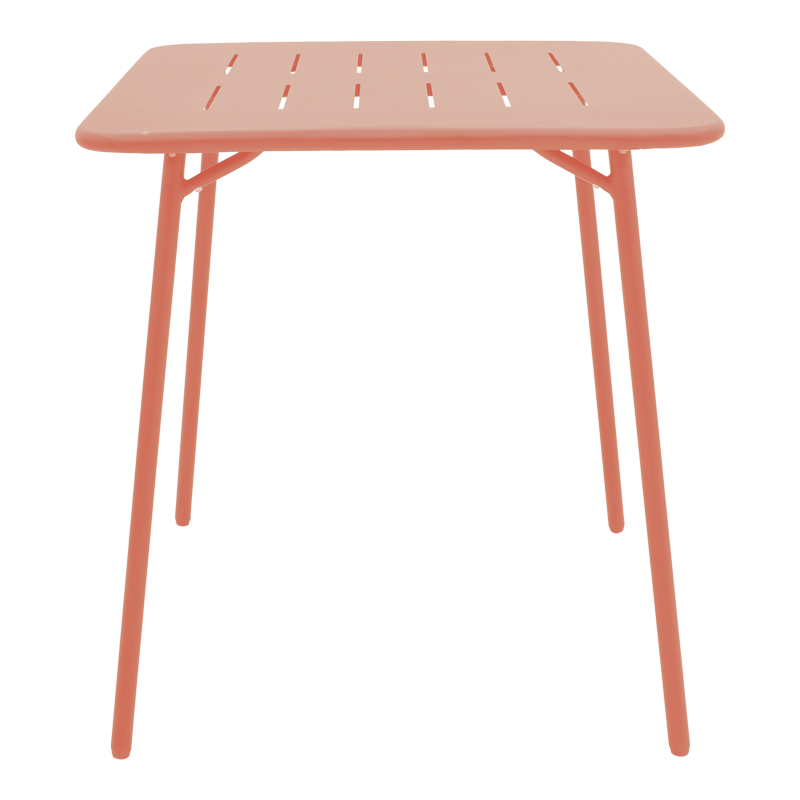 Τραπεζαρία Moraja Deraby I pakoworld σετ 3τεμ terracotta μέταλλο 70x70x73εκ