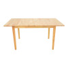Τραπεζαρία Dallan Country pakoworld 5τεμ σε φυσική απόχρωση rubberwood 120-150x80x74εκ