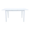 Τραπεζαρία Dallan Mabor pakoworld 7τεμ λευκό rubberwood 120-150x80x73,8εκ