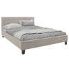 Bed with mattress Mago-Utopia pakoworld ecru fabric 150x200cm