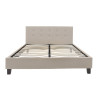 Bed with mattress Mago-Utopia pakoworld ecru fabric 150x200cm