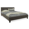 Bed with mattress Mago-Utopia pakoworld anthracite fabric 150x200cm