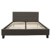 Bed with mattress Mago-Utopia pakoworld anthracite fabric 150x200cm