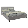 Bed with mattress Mago-Utopia Pakoworld PU grey 150x200cm