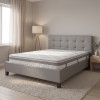 Bed with mattress Mago-Utopia Pakoworld PU grey 150x200cm
