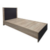 Κρεβάτι με στρώμα Athos Sleepy pakoworld sonoma ανθρακί 90x190εκ