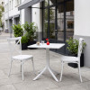 Τραπεζαρία Groovy Crossie pakoworld σετ 3τεμ λευκό PP 60x60x76εκ