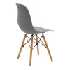 Dining room with Julita chairs grey and Antoro table glass with black metal Φ80x75cm set 5pcs