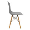 Dining room with Julita chairs grey and Antoro table glass with black metal Φ80x75cm set 5pcs