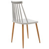 Dining room with Aurora chairs grey and Antoro table glass with black metal Φ80x75cm set 5pcs