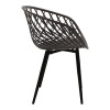 Dining room with Ezra Armchairs anthracite and Antoro table glass with black metal Φ80x75cm Set 5pcs