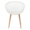 Τραπεζαρία με Πολυθρόνες Ezra λευκό και Τραπέζι Xuson λευκό Φ80x75εκ Σετ 5τεμ