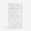 Three door wardrobe with overhead storage Alvia pakoworld white 150x51x240cm