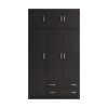 Three door wardrobe with overhead storage Alvia pakoworld wenge 150x51x240cm
