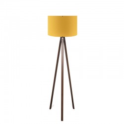 Floor lamp PWL-1059 pakoworld Ε27 walnut-yellowD38x140cm